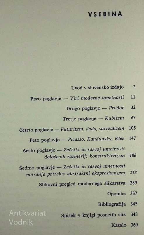 ZGODOVINA MODERNEGA SLIKARSTVA OD CEZANNA DO PICASSA, Herbert Read