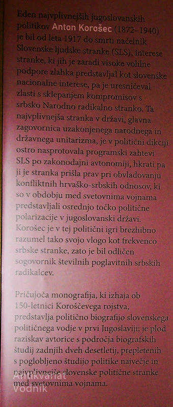 TRIUMFATOR; ANTON KOROŠEC V PRVI JUGOSLAVIJI, Mateja Ratej