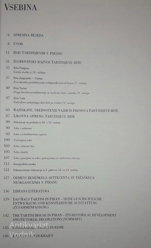 HIŠA TARTINI, Sonja Ana Hoyer