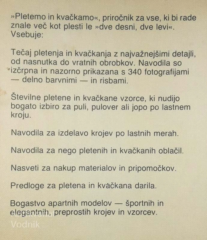 PLETEMO IN KVAČKAMO: PRIROČNIK ZA ROČNA DELA, U. Kurt & W. Graef