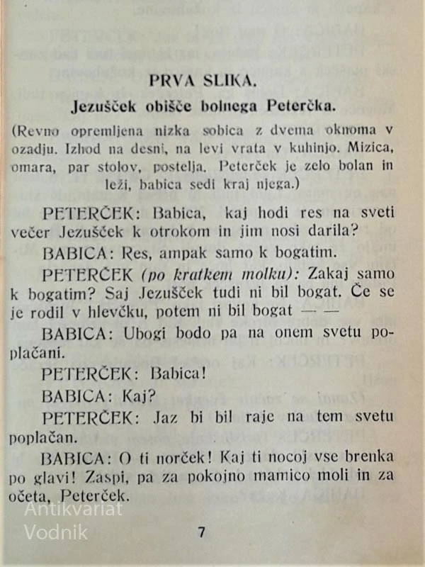 Pavel Golja, PETERČKOVE POSLEDNJE SANJE, Božična povest v štirih slikah