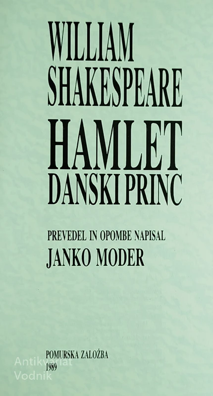 HAMLET, DANSKI PRINC, William Shakespeare