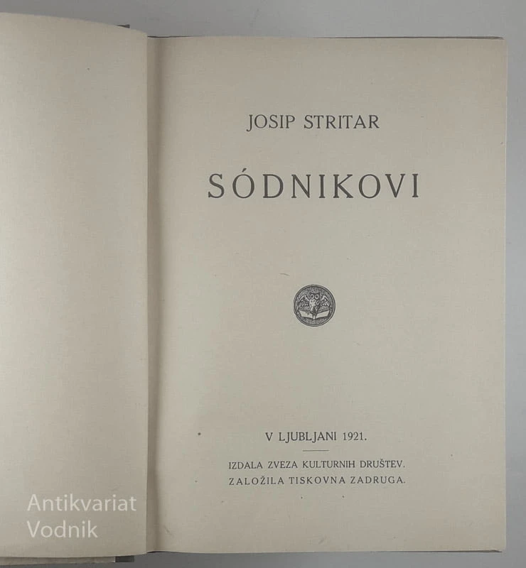 SÓDNIKOVI, Josip Stritar