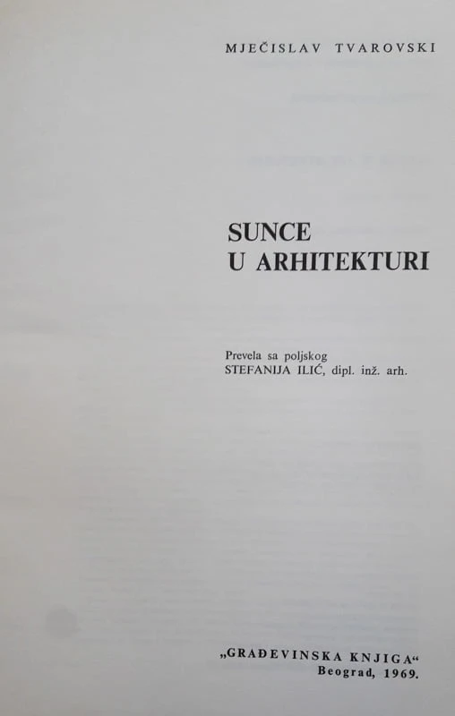 SUNCE U ARHITEKTURI, M. Tvarovski