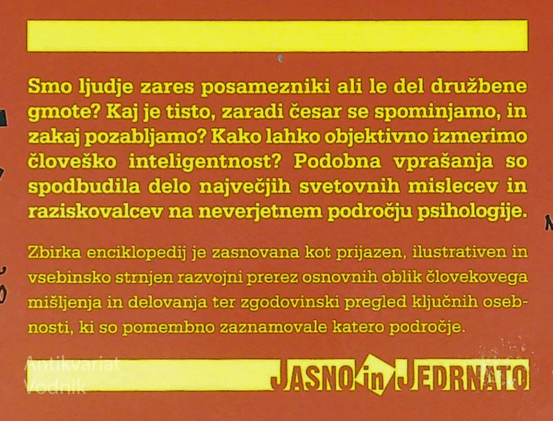 PSIHOLOGIJA; JASNO IN JEDERNATO