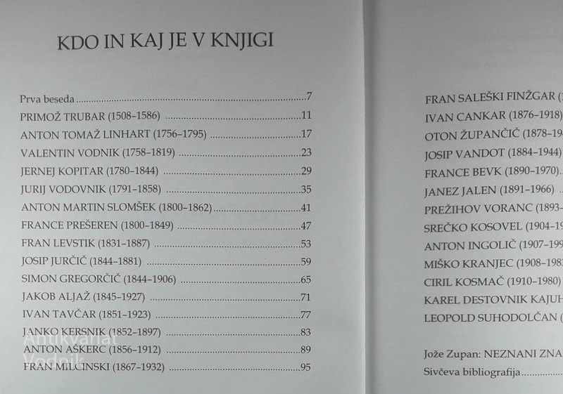 NEZNANI ZNANCI, Ivan Sivec