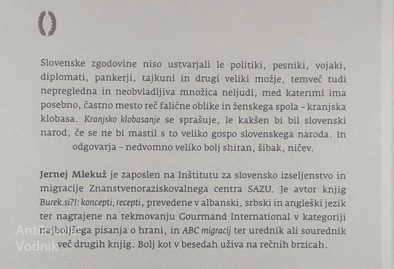 KRANJSKO KLOBASANJE, Jernej Mlekuž