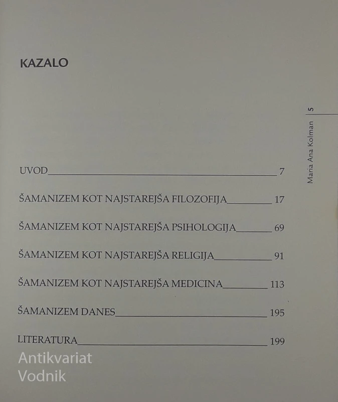 ŠAMANIZEM, Maria Ana Kolman