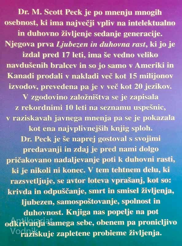 LJUBEZEN IN DUHOVNA RAST II., Dr. M. Scott Peck