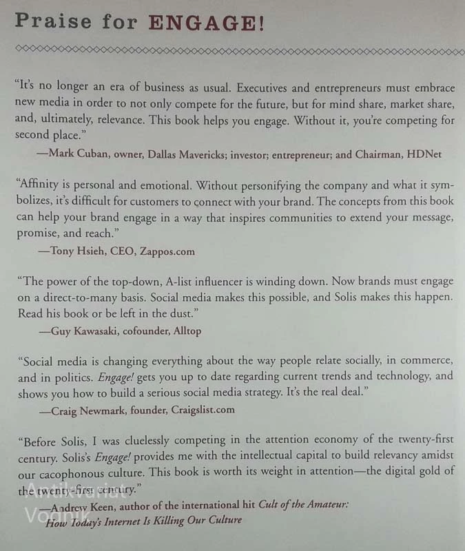 ENGAGE!; THE COMPLETE GUIDE FOR BRANDS AND BUSINESSES TO BUILD, CULTIVATE, AND MEASURE SUCCESS IN THE NEW WEB, Brian Solis