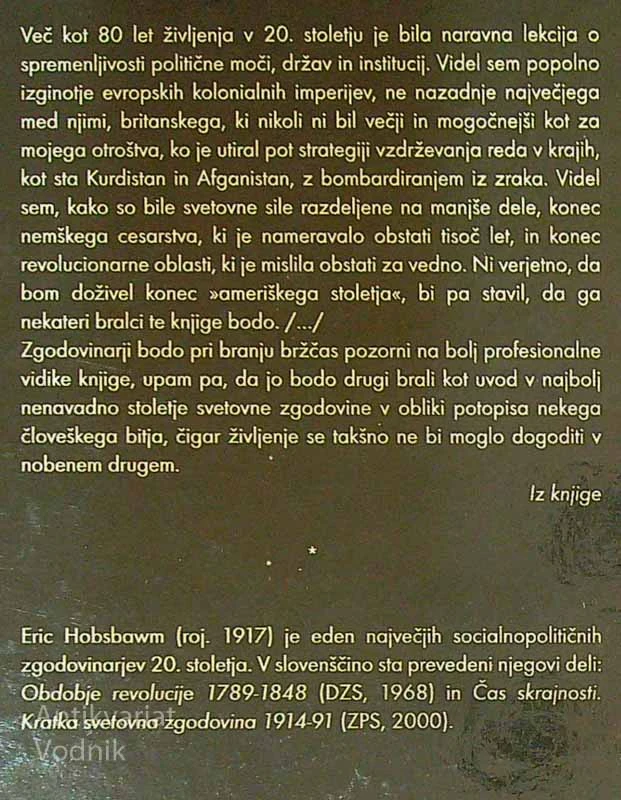 ZANIMIVI ČASI: MOJE DOŽIVETJE 20. STOLETJA, Eric Hobsbawn