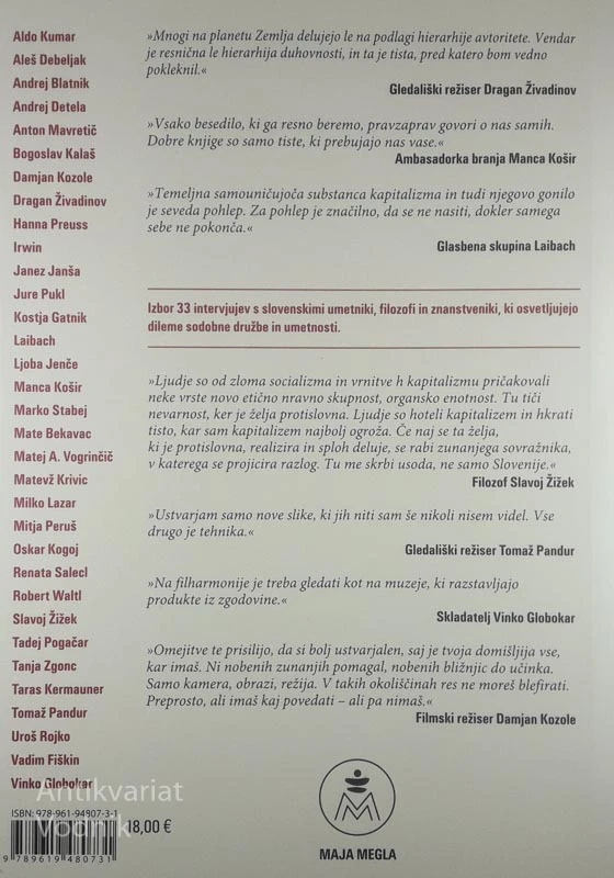 POGOVORI O UMETNOSTI IN DRUŽBI, Maja Megla