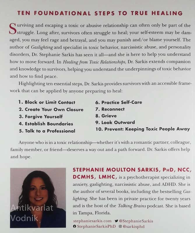 HEALING FROM TOXIC RELATIONSHIPS, Stephanie Moulton Sarkis, PhD