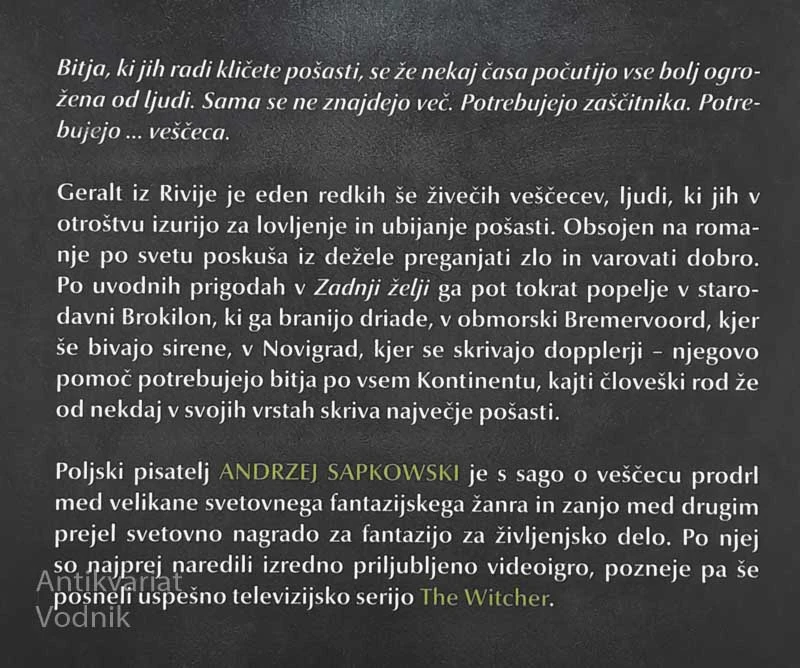 VEŠČEC 2; MEČ USODE, Andrzej Sapkowski