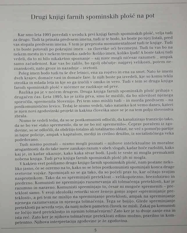 FARNE SPOMINSKE PLOŠČE, DRUGA KNJIGA, več avtorjev
