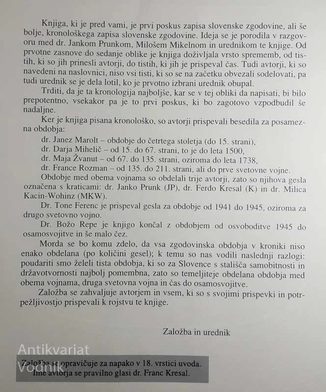 SLOVENCI SKOZI ČAS, več avtorjev