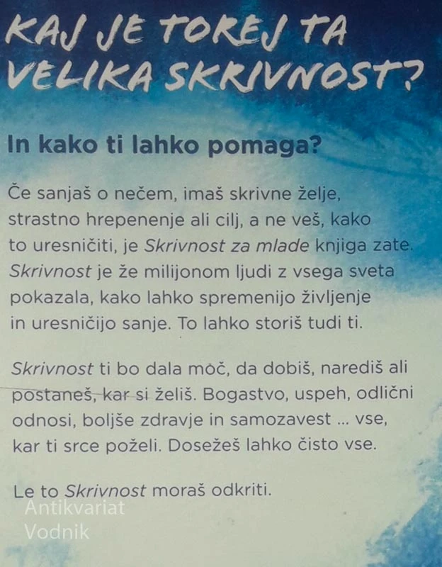 SKRIVNOST ZA MLADE, Paul Harrington