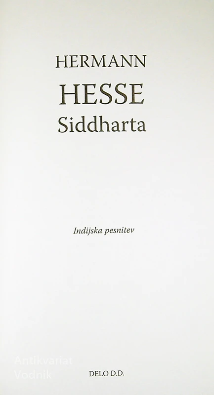 SIDDHARTA, Hermann Hesse