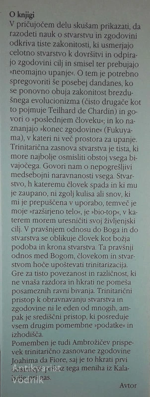 OD KOD IN KAM?; STVARSTVO IN ZGODOVINA TRINITARIČNIH RAZSEŽNOSTI, Ciril Sorč