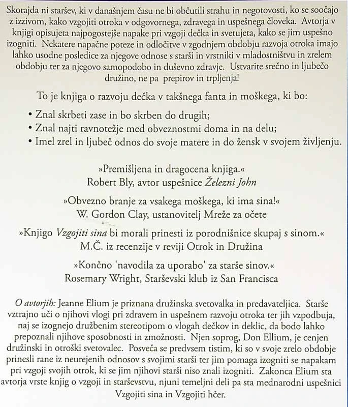 VZGOJITI SINA, Don Elium in Jeanne Elium