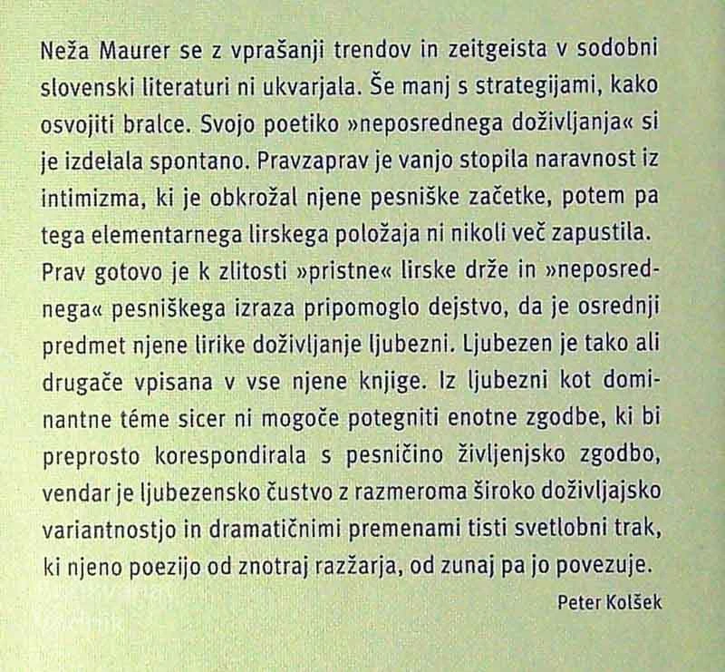 SAMA SVA NA SVETU – TI IN JAZ, Neža Maurer