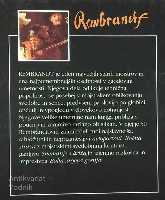 ŽIVLJENJE IN DELO: REMBRANDT, Douglas Mannering
