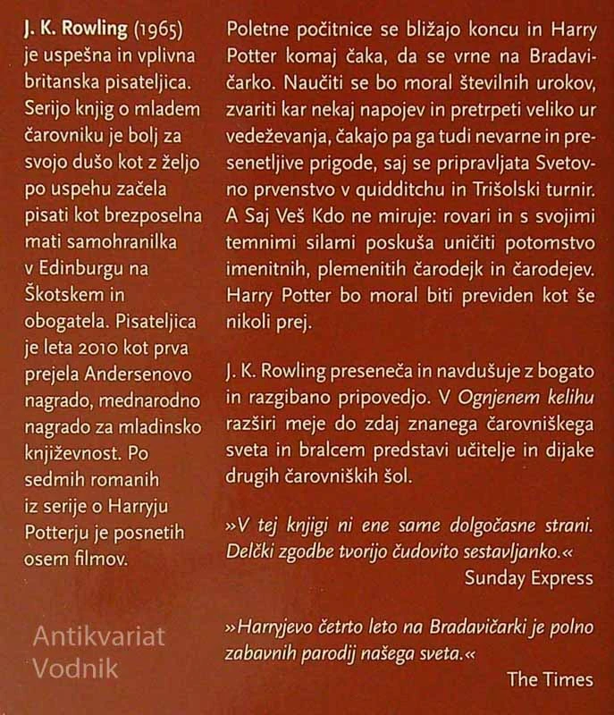 HARRY POTTER IN OGNJENI KELIH, J. K. Rowling
