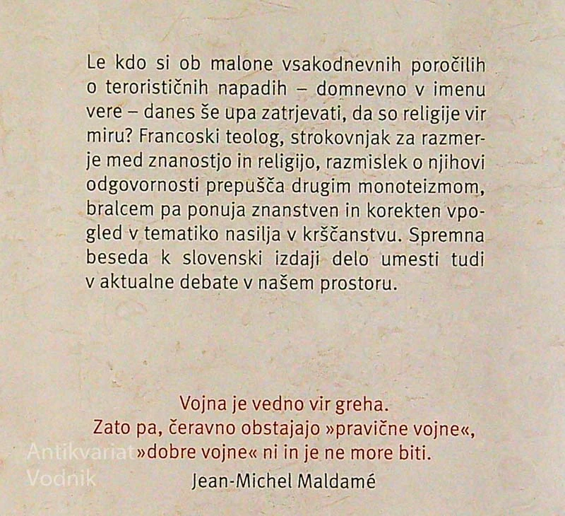 MONOTEIZEM IN NASILJE; KRŠČANSKA IZKUŠNJA, Jean – Michel Maldamé