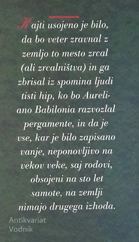 STO LET SAMOTE, Gabriel Garcia Marquez