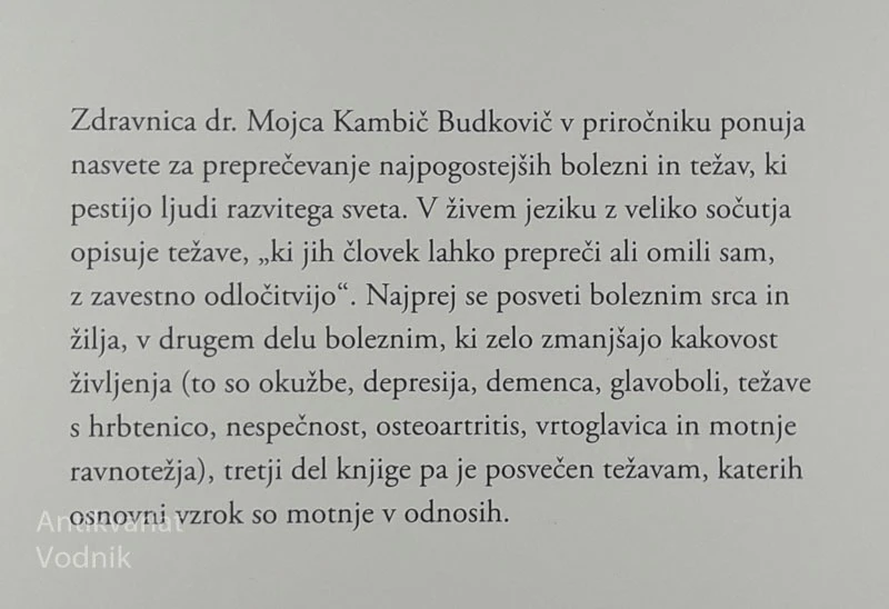 KRATEK PRIROČNIK ZA ZDRAVO ŽIVLJENJE, Mojca Kamič Budkovič
