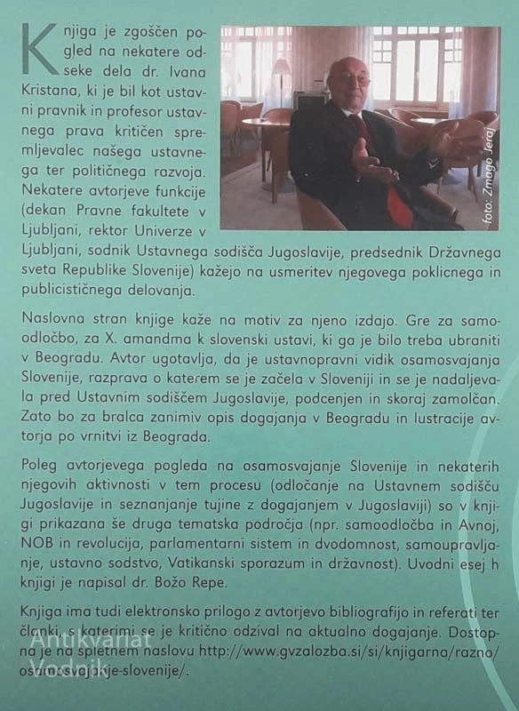 OSAMOSVAJANJE SLOVENIJE: POGLED IZ LJUBLJANE IN BEOGRADA, Ivan Kristan