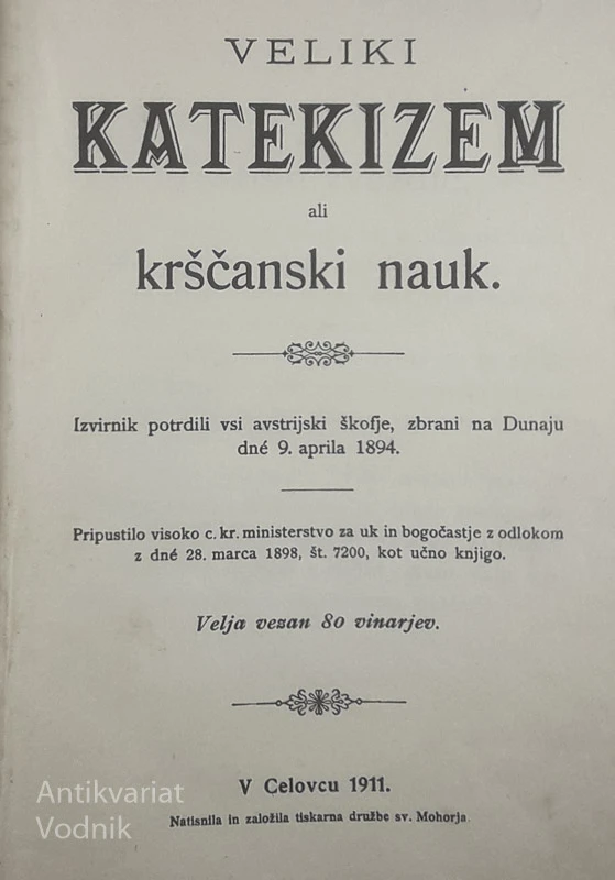 VELIKI KATEKIZEM ALI KRŠČANSKI NAUK