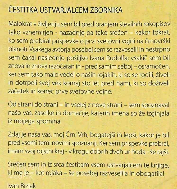 ČRNI VRH POD AVSTRO-OGRSKO, več avtorjev