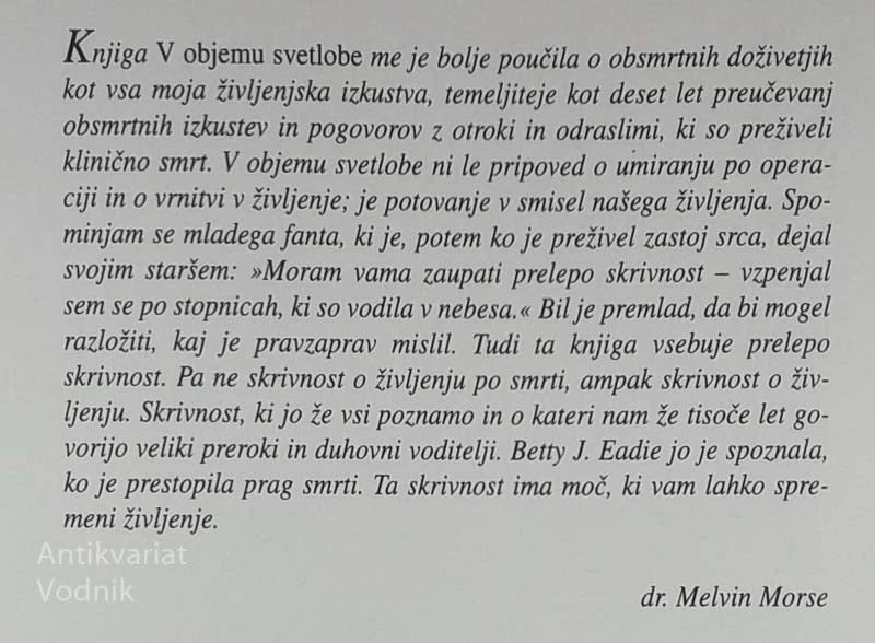 V OBJEMU SVETLOBE, Betty J. Eadie