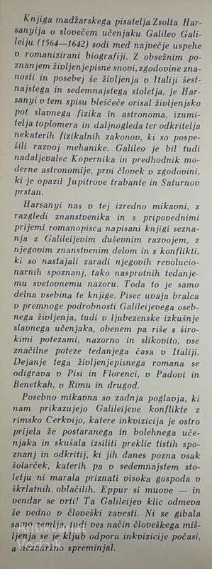 GALILEO GALILEI, Zsolt Harsanyi