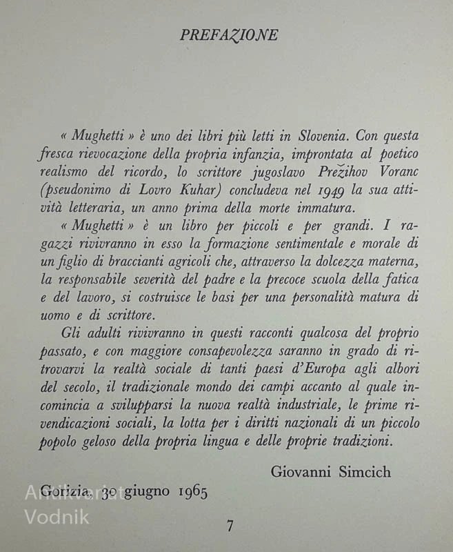 MUGHETTI, Prežihov Voranc