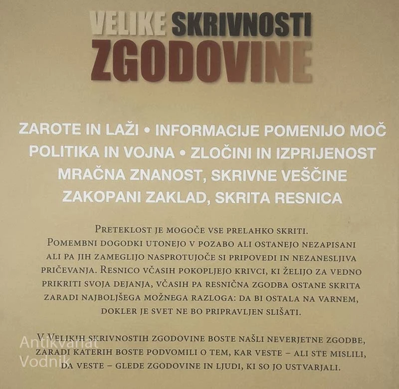 VELIKE SKRIVNOSTI ZGODOVINE, več avtorjev