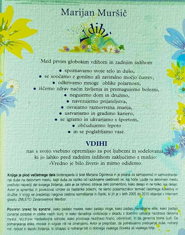 VDIHI; SKRIVNOSTI SAMOZDRAVLJENJA NA DELOVNEM MESTU, Marjan Muršič