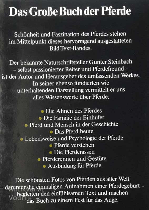 DAS GROSSE BUCH DER PFERDE, Gunter Steinbach
