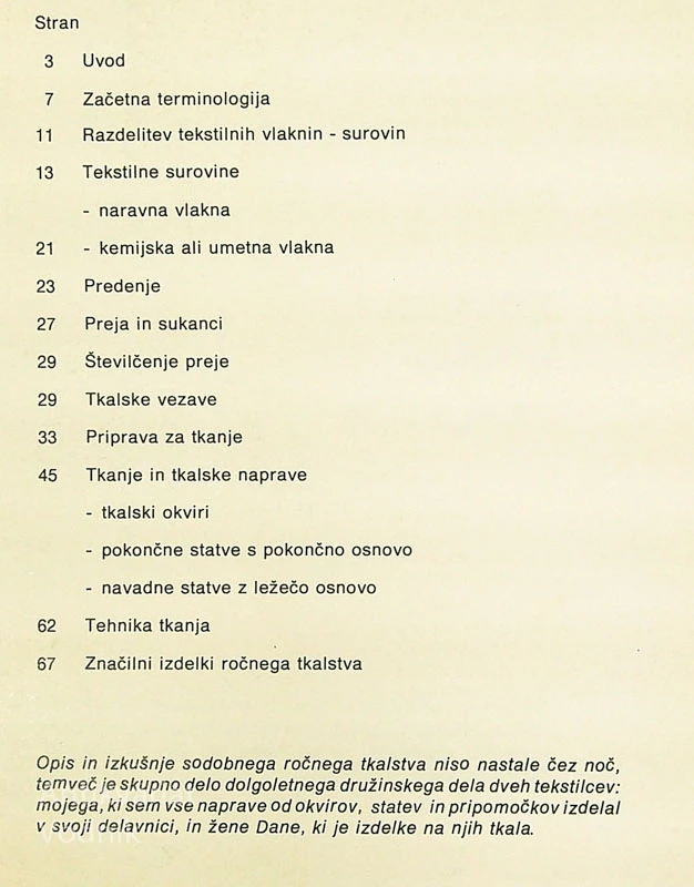 SODOBNO ROČNO TKALSTVO, Ivo Marinc