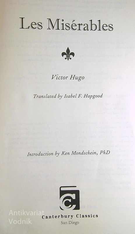 LES MISÉRABLES, Victor Hugo (v angleškem jeziku)