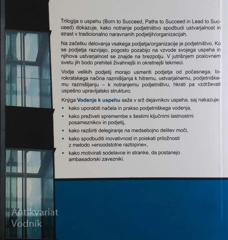 VODENJE K USPEHU: USTVARJANJE NOTRANJEGA PODJETNIŠTVA, Colin Turner