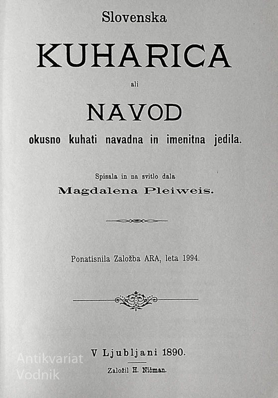 SLOVENSKA KUHARICA, Magdalena Pleiweis