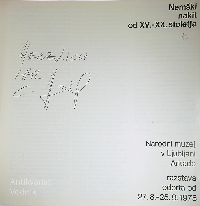 NEMŠKI NAKIT OD XV. – XX. STOLETJA, več avtorjev