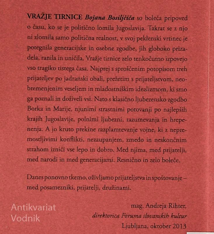 VRAŽJE TIRNICE, Bojan BOSILJČIĆ