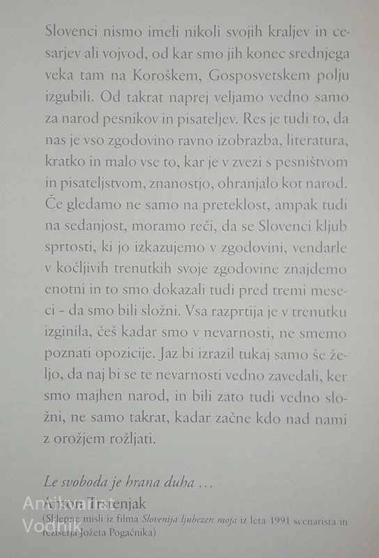 ENOTNI V ZMAGI; OSAMOSVOJITEV SLOVENIJE