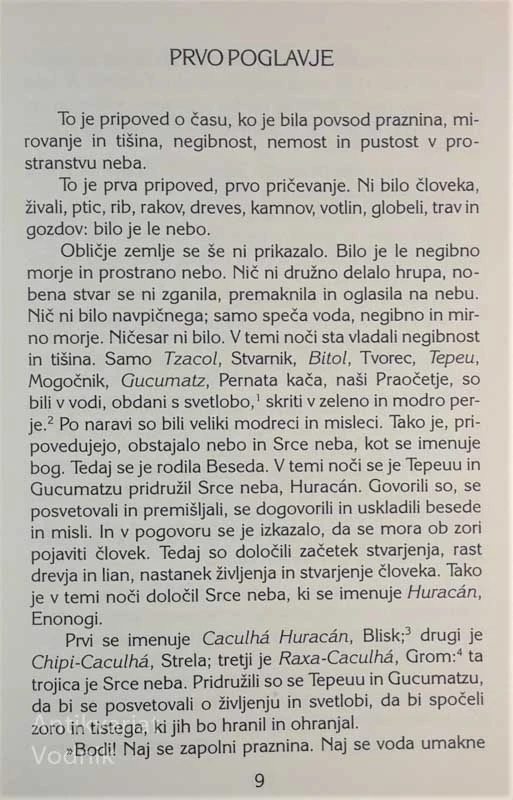 POPOL VUH, sveta knjiga indijancev Quiche