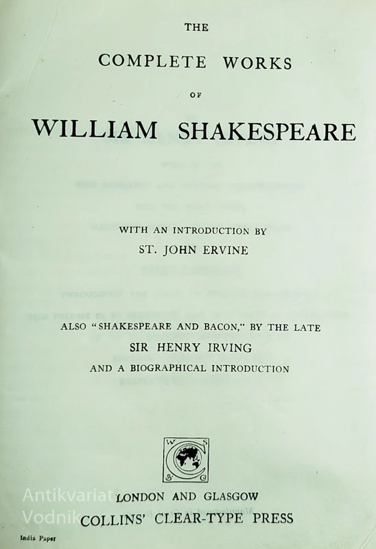 THE COMPLETE WORKS OF WILLIAM SHAKESPEARE