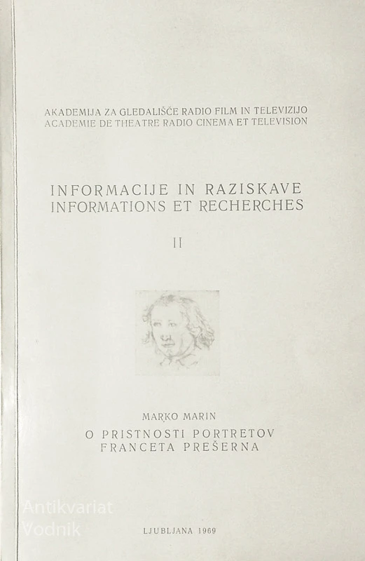O PRISOTNOSTI PORTRETOV FRANCETA PREŠERNA, Marko Marin