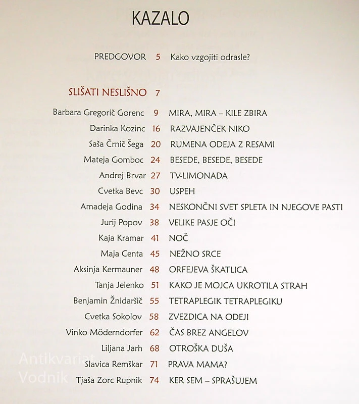 NESLIŠNI KRIKI, več avtorjev